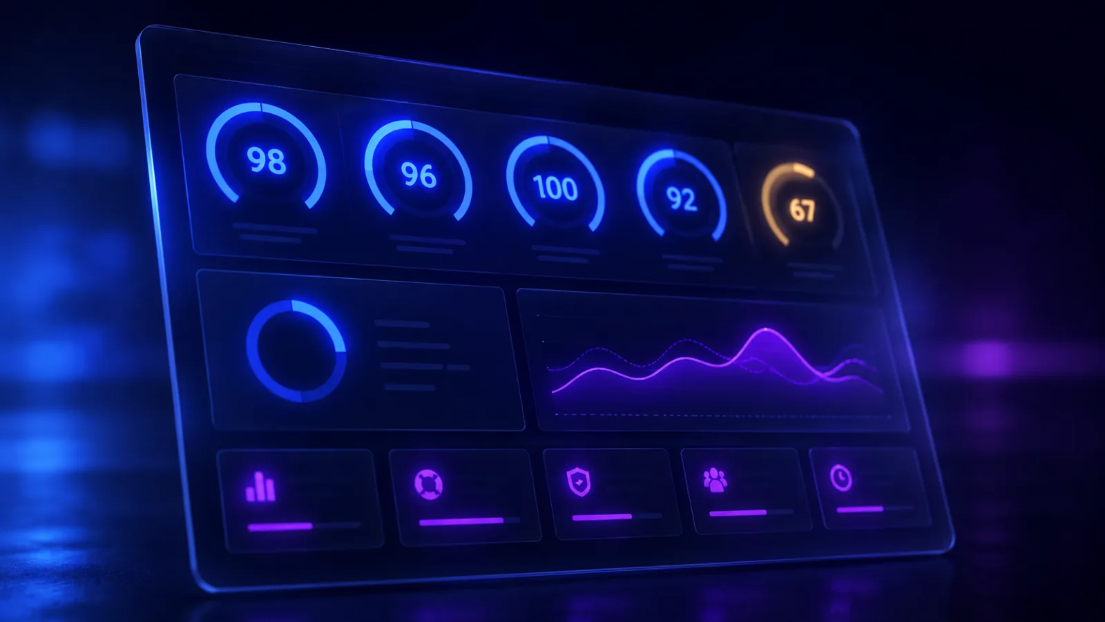 Interface PageSpeed Insights affichant les scores Core Web Vitals d'un site WordPress